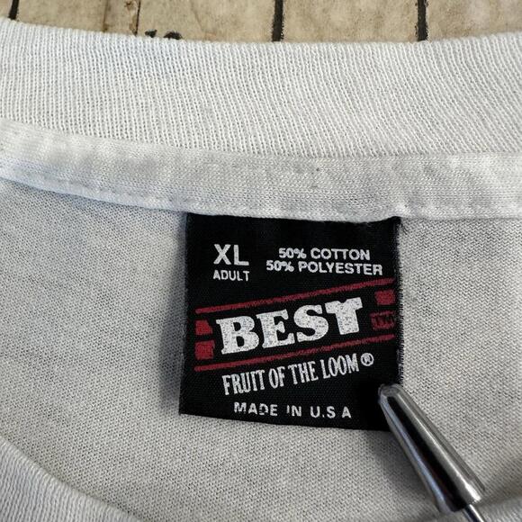 Vintage Fruit‎ Of The Loom Best T-Shirt XL Paint Walmart SUPERCENTER Paper Thin - Picture 4 of 10